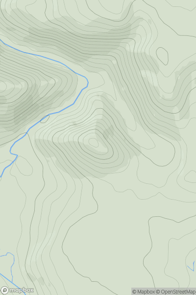 Thumbnail image for Thorpe Cloud showing contour plot for surrounding peak