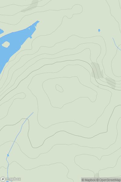 Thumbnail image for Stainsbro Hill showing contour plot for surrounding peak