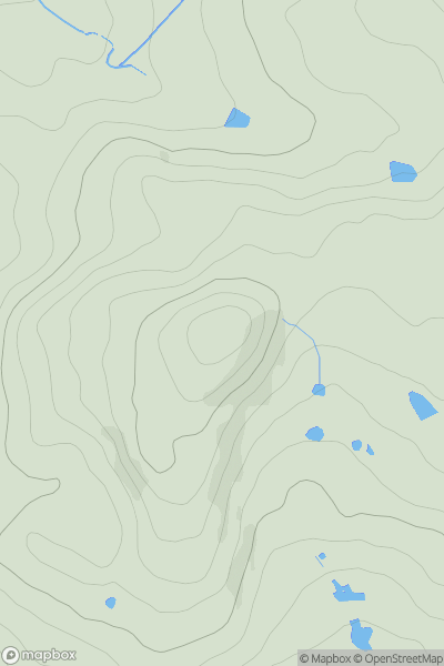 Thumbnail image for Mouselow Castle showing contour plot for surrounding peak