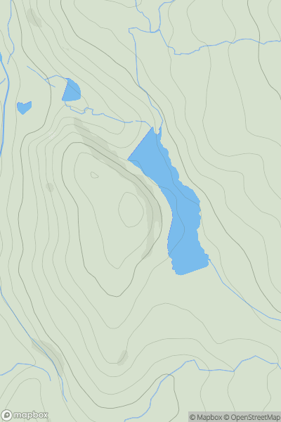 Thumbnail image for Snoddle Hill showing contour plot for surrounding peak