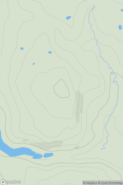Thumbnail image for Top of Quarlton showing contour plot for surrounding peak