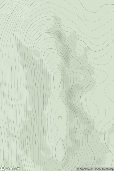 Thumbnail image for Meall a' Churain showing contour plot for surrounding peak