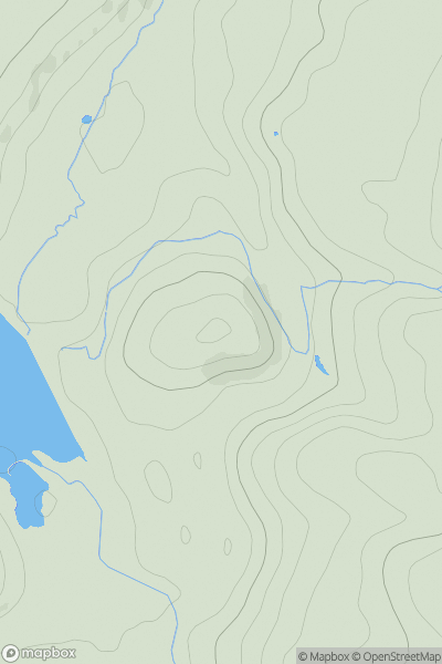 Thumbnail image for Hollingworth Hill showing contour plot for surrounding peak
