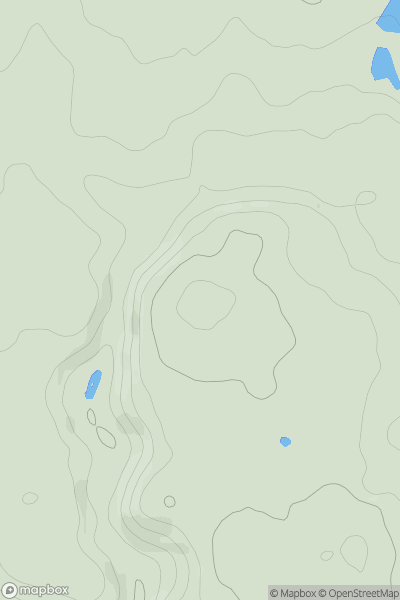 Thumbnail image for Cracknowl Hill showing contour plot for surrounding peak