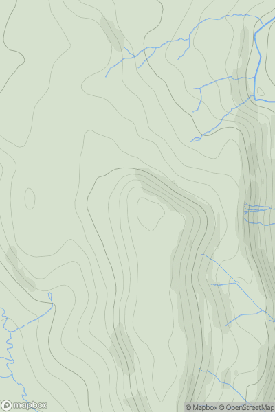 Thumbnail image for Langdale Rigg End showing contour plot for surrounding peak