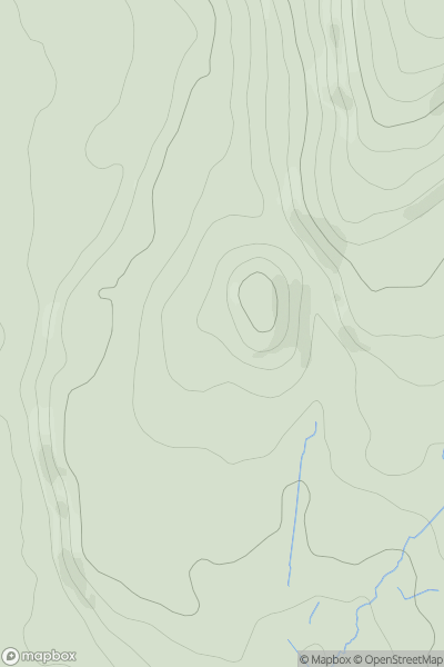 Thumbnail image for Carlow Hill showing contour plot for surrounding peak