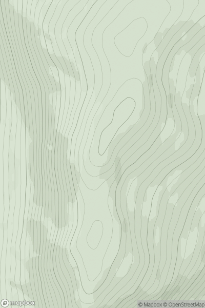 Thumbnail image for Beinn nan Oighreag showing contour plot for surrounding peak