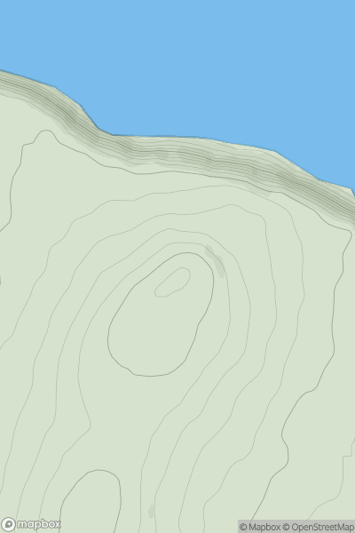 Thumbnail image for Warsett Hill showing contour plot for surrounding peak