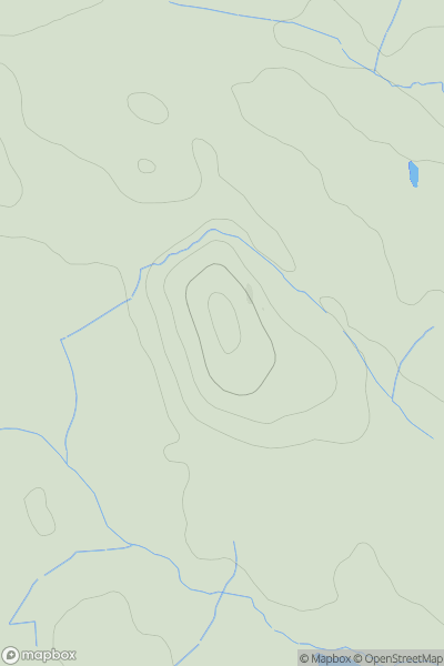 Thumbnail image for Craykeland Hill showing contour plot for surrounding peak