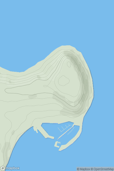 Thumbnail image for Scarborough Castle showing contour plot for surrounding peak