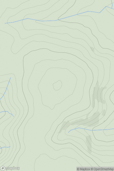 Thumbnail image for Llanfair Hill showing contour plot for surrounding peak