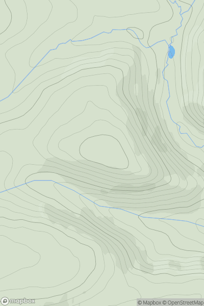 Thumbnail image for Cefn Hepreas showing contour plot for surrounding peak