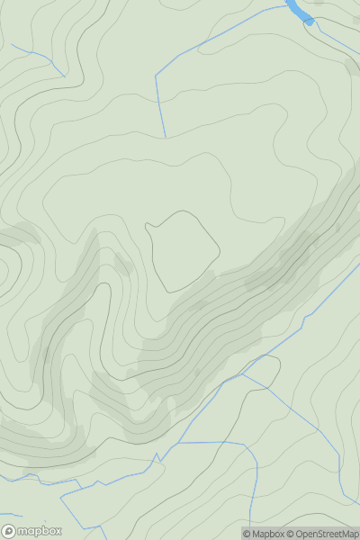 Thumbnail image for Ratlinghope Hill showing contour plot for surrounding peak