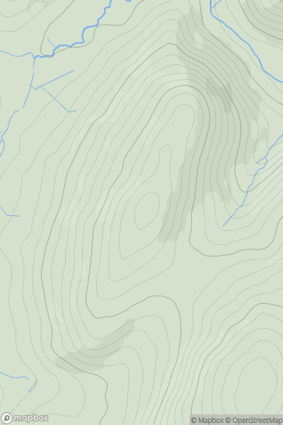 Thumbnail image for Cefn Gunthly showing contour plot for surrounding peak