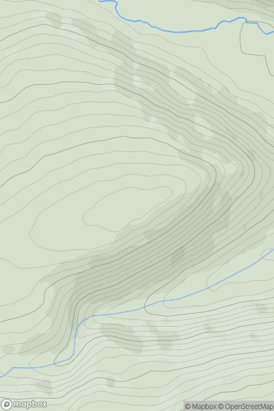 Thumbnail image for Caer Caradoc showing contour plot for surrounding peak
