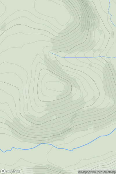 Thumbnail image for Castle Idris showing contour plot for surrounding peak