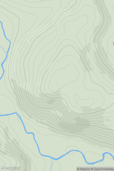 Thumbnail image for Llanwolley Hill showing contour plot for surrounding peak