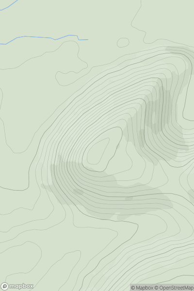 Thumbnail image for Herrock Hill showing contour plot for surrounding peak