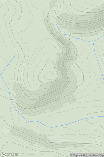 Thumbnail image for Steppleknoll showing contour plot for surrounding peak