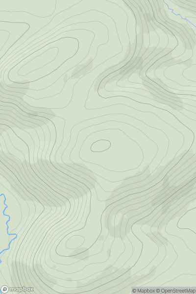 Thumbnail image for Bucknell Hill South Top showing contour plot for surrounding peak