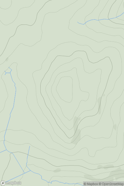 Thumbnail image for Mynydd Myfyr showing contour plot for surrounding peak