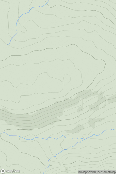 Thumbnail image for Brynspeard Hill showing contour plot for surrounding peak