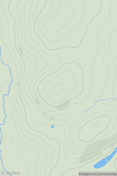 Thumbnail image for Burlow Hill showing contour plot for surrounding peak