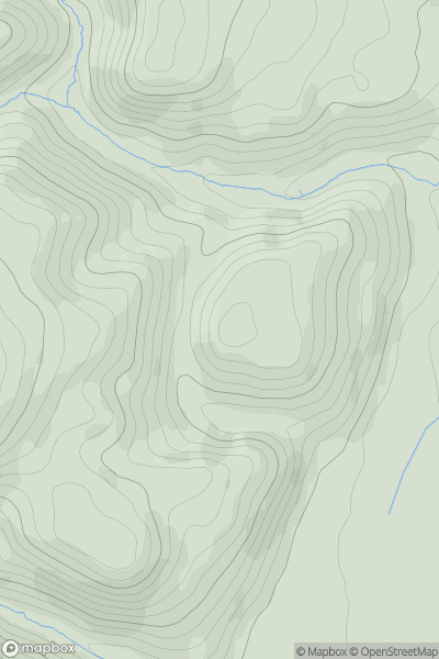 Thumbnail image for Nover's Hill showing contour plot for surrounding peak