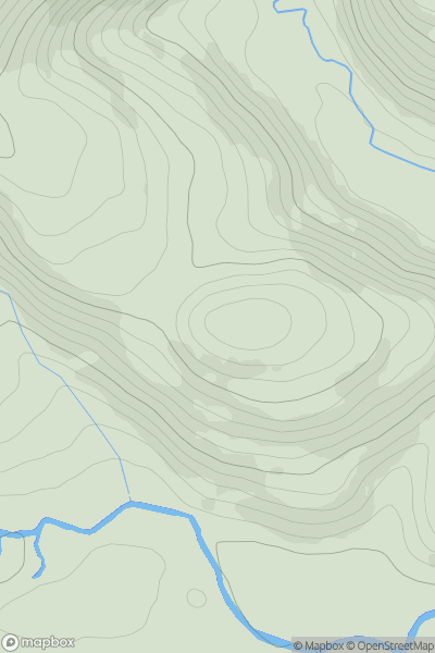 Thumbnail image for Bucknell Wood Hill showing contour plot for surrounding peak