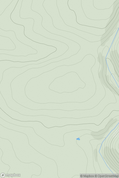 Thumbnail image for Bates Barn Hill showing contour plot for surrounding peak