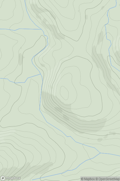 Thumbnail image for Oakley Hill showing contour plot for surrounding peak
