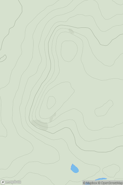 Thumbnail image for Ash Coppice Hill showing contour plot for surrounding peak