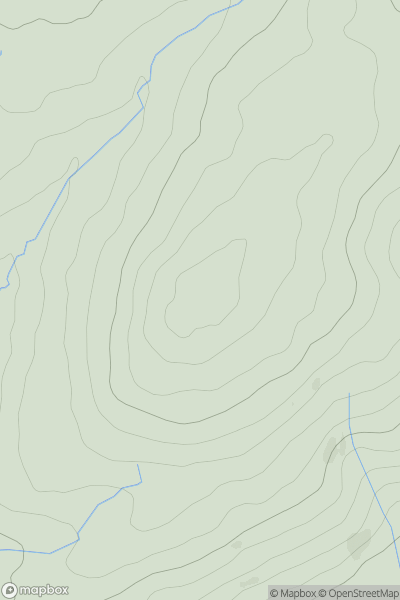 Thumbnail image for Walterstone Common showing contour plot for surrounding peak