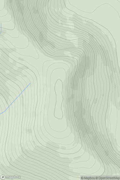 Thumbnail image for Knee of Cairnsmore showing contour plot for surrounding peak