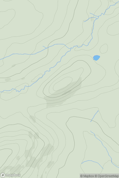 Thumbnail image for Caus Castle showing contour plot for surrounding peak