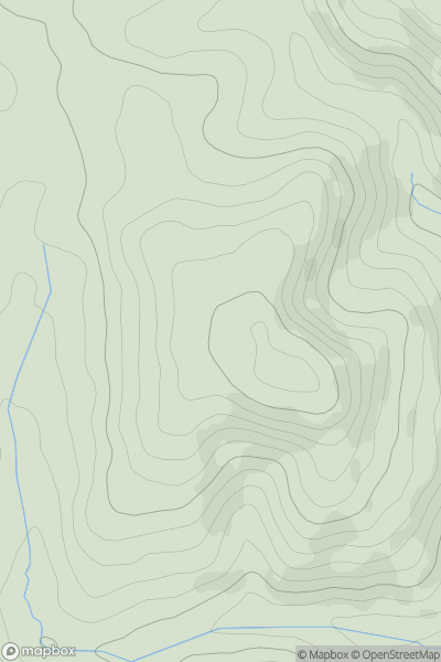 Thumbnail image for Huntley Hill showing contour plot for surrounding peak
