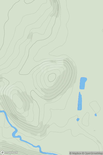 Thumbnail image for The Leathers East Top showing contour plot for surrounding peak