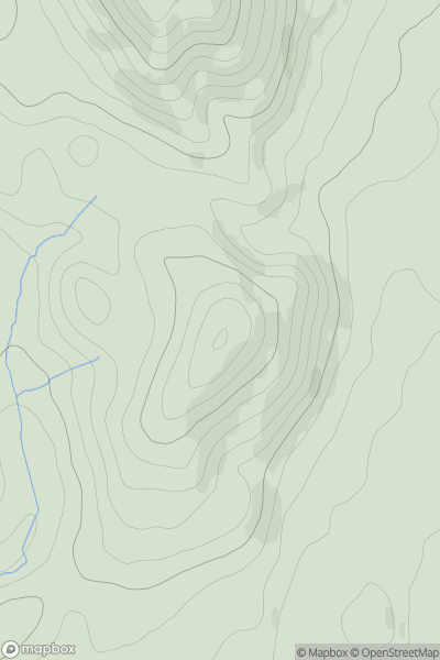 Thumbnail image for Chase End Hill showing contour plot for surrounding peak