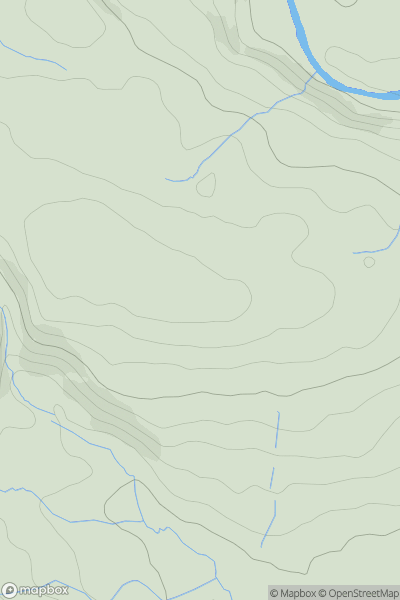 Thumbnail image for Bryn-y-fedwen showing contour plot for surrounding peak