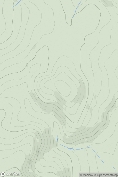 Thumbnail image for Bright's Hill showing contour plot for surrounding peak