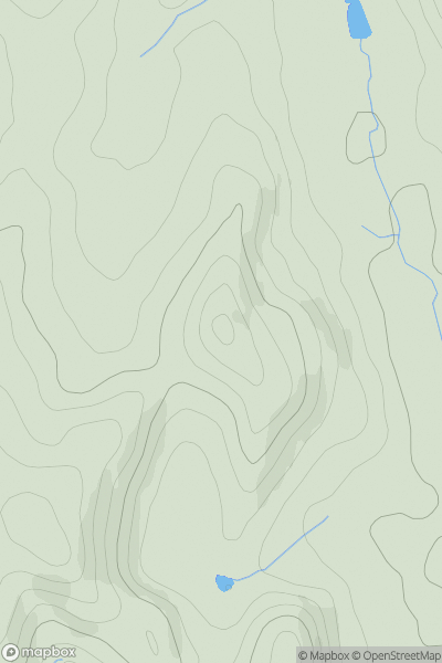 Thumbnail image for Eastnor Hill showing contour plot for surrounding peak