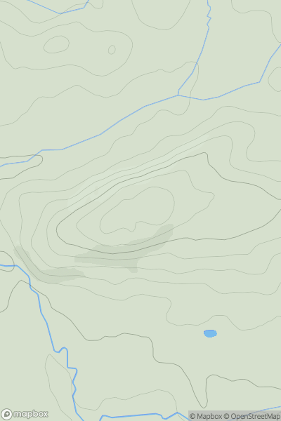 Thumbnail image for Caynham Fort showing contour plot for surrounding peak