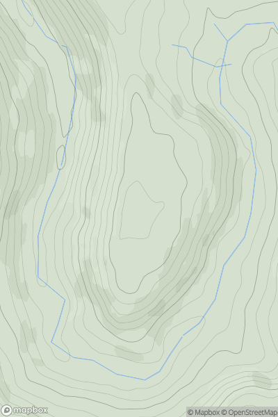 Thumbnail image for Astridge Hill showing contour plot for surrounding peak