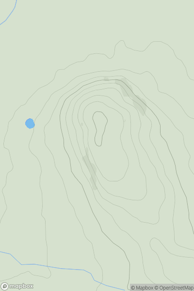 Thumbnail image for Oaker's Hill showing contour plot for surrounding peak