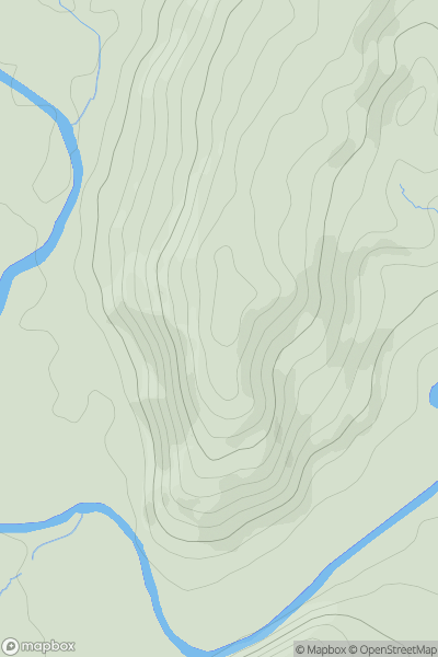 Thumbnail image for Ankerdine Hill showing contour plot for surrounding peak