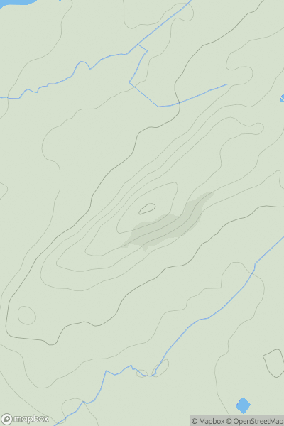 Thumbnail image for Tinkers Hill showing contour plot for surrounding peak