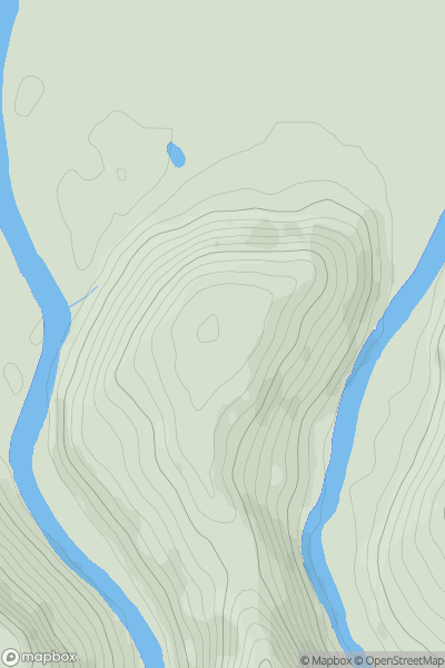 Thumbnail image for Huntsham Hill showing contour plot for surrounding peak