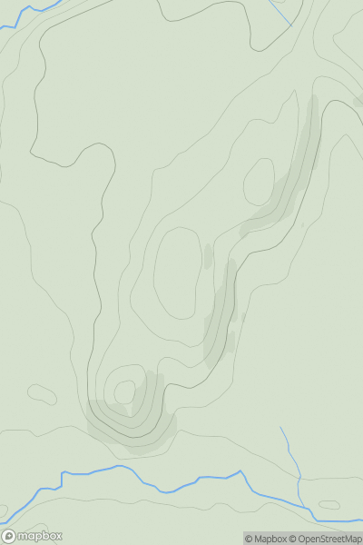 Thumbnail image for Lee Hills showing contour plot for surrounding peak