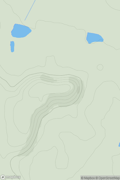 Thumbnail image for Corse Grove Hill showing contour plot for surrounding peak