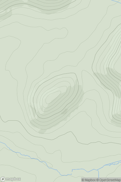 Thumbnail image for Downham Hill showing contour plot for surrounding peak